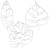 Leaf Acrylic Mirror Wall Stickers OACR-WH0032-06A-1