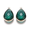 Brass Glass Pendants GLAA-G054-01G-2