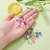 50Pcs 10 Colors Synthetic Moonstone Beads Strands G-YW0001-07-11
