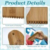 3Pcs Bamboo Surfboard Wax Comb DIY-FG0006-74-4