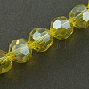Faceted(32 Facets) Electroplate Glass Bead Strands X-EGLA-R015-8mm-26-2