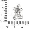 Brass Micro Pave Clear Cubic Zirconia Pendants KK-L234-01P-3