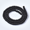 Natural Black Stone Beads Strands G-S366-089-2