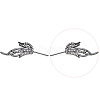 Brass Micro Pave Clear Cubic Zirconia Fishtail Head Pins BAPE-PW0002-10A-B-1