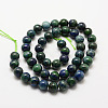 Natural Chrysocolla and Lapis Lazuli Beads Strands G-G735-07-6mm-2