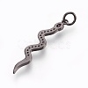Brass Micro Pave Cubic Zirconia Pendants ZIRC-O026-22B-NR-2