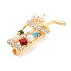 Alloy Rhinestone Brooches JEWB-P023-07G-2