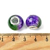 Two Tone Glass European Beads GPDL-K003-01G-3
