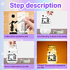 PVC Lamp Film for DIY Colorful Light Hanging Lamp Frosted Glass Jar DIY-WH0408-015-4
