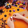 48Pcs 4 Styles Halloween Self-Adhesive Acrylic Rhinestone Stickers STIC-FG0001-06-3