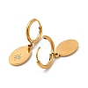 Crystal Rhinestone Oval with Star Dangle Hoop Earrings EJEW-P219-11G-2