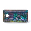 Embossed Glass Rhinestone Pendants GLAA-J101-07A-001VO-4