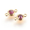 304 Stainless Steel Rhinestone Links X-STAS-P237-17G-M-2