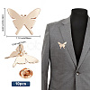10 Sets Alloy Butterfly Lapel Pin Brooch JEWB-FG0001-12KCG-2
