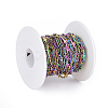 Ion Plating(IP) Handmade 304 Stainless Steel Bar Link Chains STAS-G038-21M-5