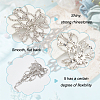 2Pcs Crystal Rhinestone Flower Link Bracelet BJEW-FG0001-02-4