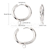 201 Stainless Steel Huggie Hoop Earring Findings STAS-P283-01J-S-4