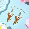 5 Pairs 304 Stainless Steel MIYUKI Glass Seed Beads Bird Dangle Earrings EJEW-MZ00555-3