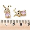 Brass Micro Pave Mixed Color Cubic Zirconia Pendants KK-A299-07G-3