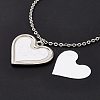 Sublimation Blank Aluminum Pendant Necklace NJEW-E020-02P-03-5