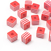 Opaque Stripe Resin Beads X-RESI-S342-10x10-M-2