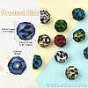 7Pcs 7 Colors Handmade Lampwork Beads LAMP-YW0004-34-3