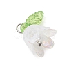 5Pcs Transparent Acrylic Pendants PALLOY-JF04703-02-4