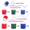 6Rolls 6 Colors Nylon Braided Cord NWIR-TA0001-46C-3