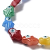 Opaque Color Glass Beads Strands GLAA-P057-B08-2