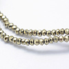 Electroplate Glass Beads Strands X-EGLA-J144-FP-A04-3