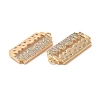 Brass & Cubic Zirconia Pendants KK-G468-65G-2