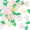 Transparent Acrylic Flower Pendants PALLOY-TADJ00011-3