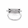 Rectangle with Letter S Rack Plating Alloy Wide Band Rings RJEW-Q163-008B-RS-2