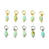 10Pcs 2 Colors Natural Chalcedony Pendants PALLOY-JF05860-02-1