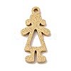 304 Stainless Steel Textured Pendants Ion Plating(IP) STAS-J040-06B-G-1