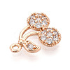 Brass Micro Pave Cubic Zirconia Charms KK-T076-05KCG-2
