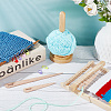 1 Set Wooden Big Eye Knitting Needles DIY-NB0009-58-4