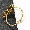 304 Stainless Steel Open Cuff Ring for Women RJEW-B109-01G-03-3