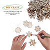 50Pcs Laser Cut Unfinished Wood Pendants WOOD-CJ0001-37-6