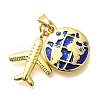 Brass Enamel Pendants KK-M309-05G-1
