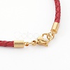 Braided Leather Cord Bracelet Making MAK-L018-04D-3