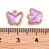 Rack Plating Alloy Glass Charms FIND-Q099-07G-4