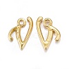 Golden Plated Alloy Letter Pendants LS-X-PALLOY-J718-01G-V-1