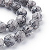 Natural Map Stone/Picasso Stone/Picasso Jasper Beads Strands G-G047-10mm-3