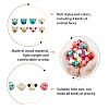 Animal Theme Wood European Beads WOOD-DC0001-22-4