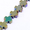 Electroplate Non-magnetic Synthetic Hematite Beads Strands G-I096-02-3