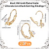 20Pcs Brass Micro Pave Clear Cubic Zirconia Leverback Earring Findings KK-BBC0029-05-2