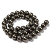 Natural Pyrite Beads Strands G-L031-10mm-01-2