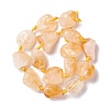 Natural Yellow Quartz Beads Strands G-B024-02-2