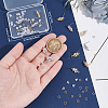 8 Pairs 2 Color Flower Shape Brass Cubic Zirconia Stud Earring Findings KK-CN0003-21-3